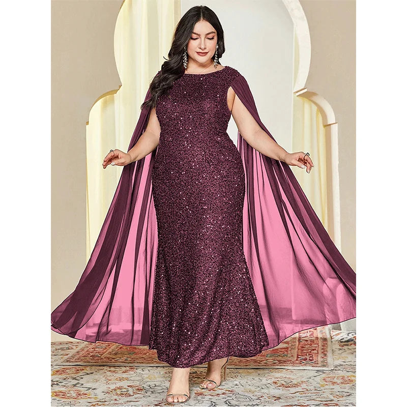 Vestido Festa Selva Brilhante Longo Plus Size