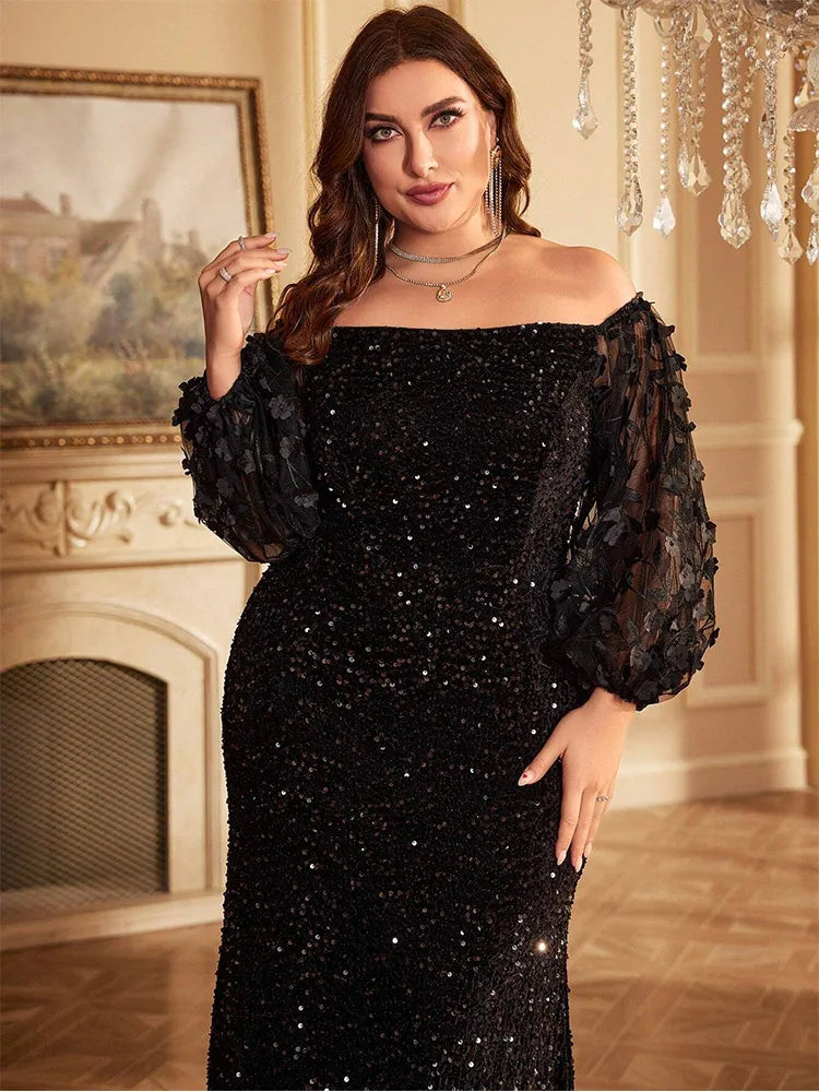 Vestido Festa Constellation Longo Plus Size