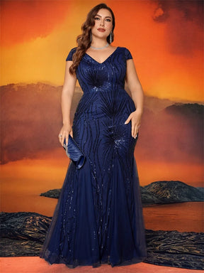 Vestido Festa Blue Moon Longo Plus Size