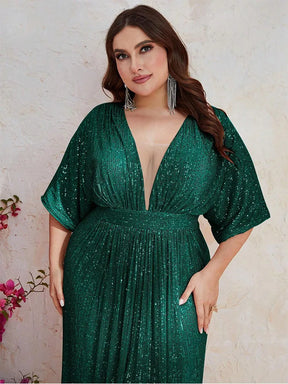 Vestido Festa Luxo Verde Longo Plus Size