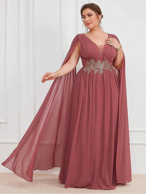 Vestido Festa Rose Suave Longo Plus Size